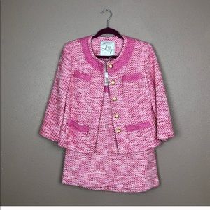 Milly Pink Tweed Skirt and Blazer set (Jackie O)